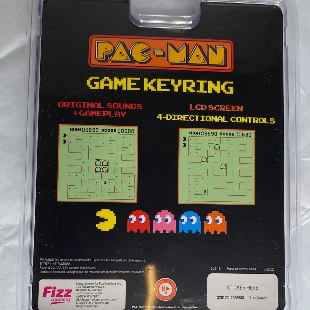 Yellow Handheld Game Keyring
